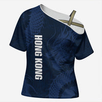 Custom Hong Kong Rugby 2026 Cross Shoulder Shirt Go Dragon Blue Version