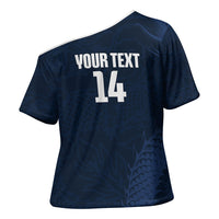 Custom Hong Kong Rugby 2026 Cross Shoulder Shirt Go Dragon Blue Version