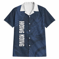 Custom Hong Kong Rugby 2026 Hawaiian Shirt Go Dragon Blue Version