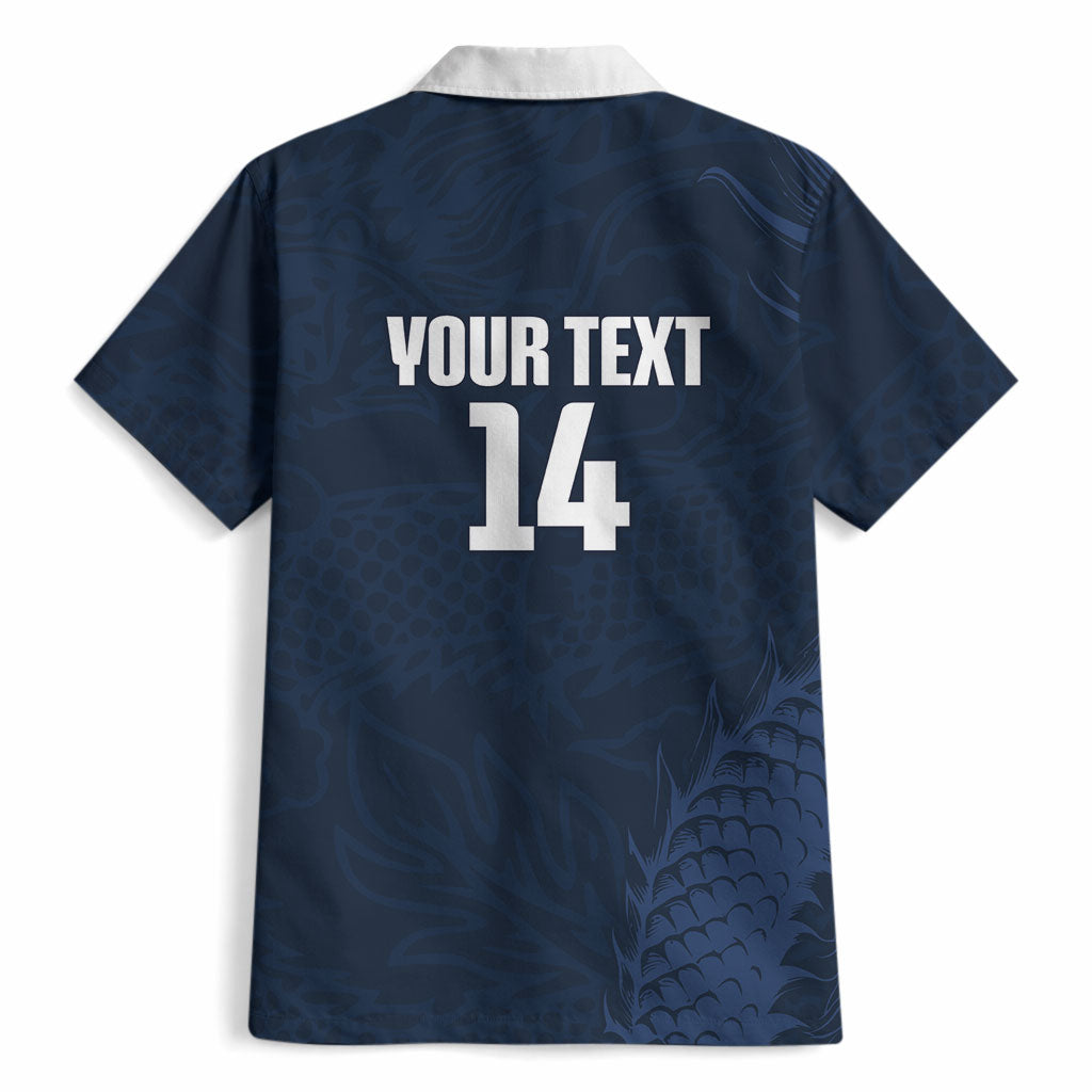Custom Hong Kong Rugby 2026 Hawaiian Shirt Go Dragon Blue Version