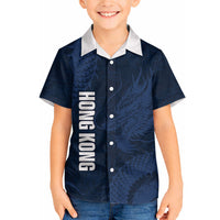 Custom Hong Kong Rugby 2026 Hawaiian Shirt Go Dragon Blue Version