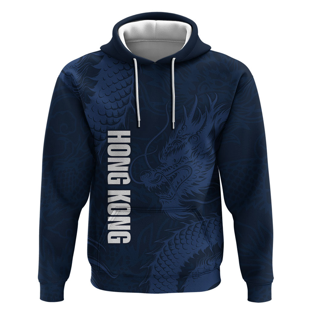 Custom Hong Kong Rugby 2026 Hoodie Go Dragon Blue Version