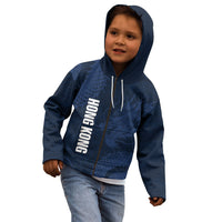 Custom Hong Kong Rugby 2026 Kid Hoodie Go Dragon Blue Version