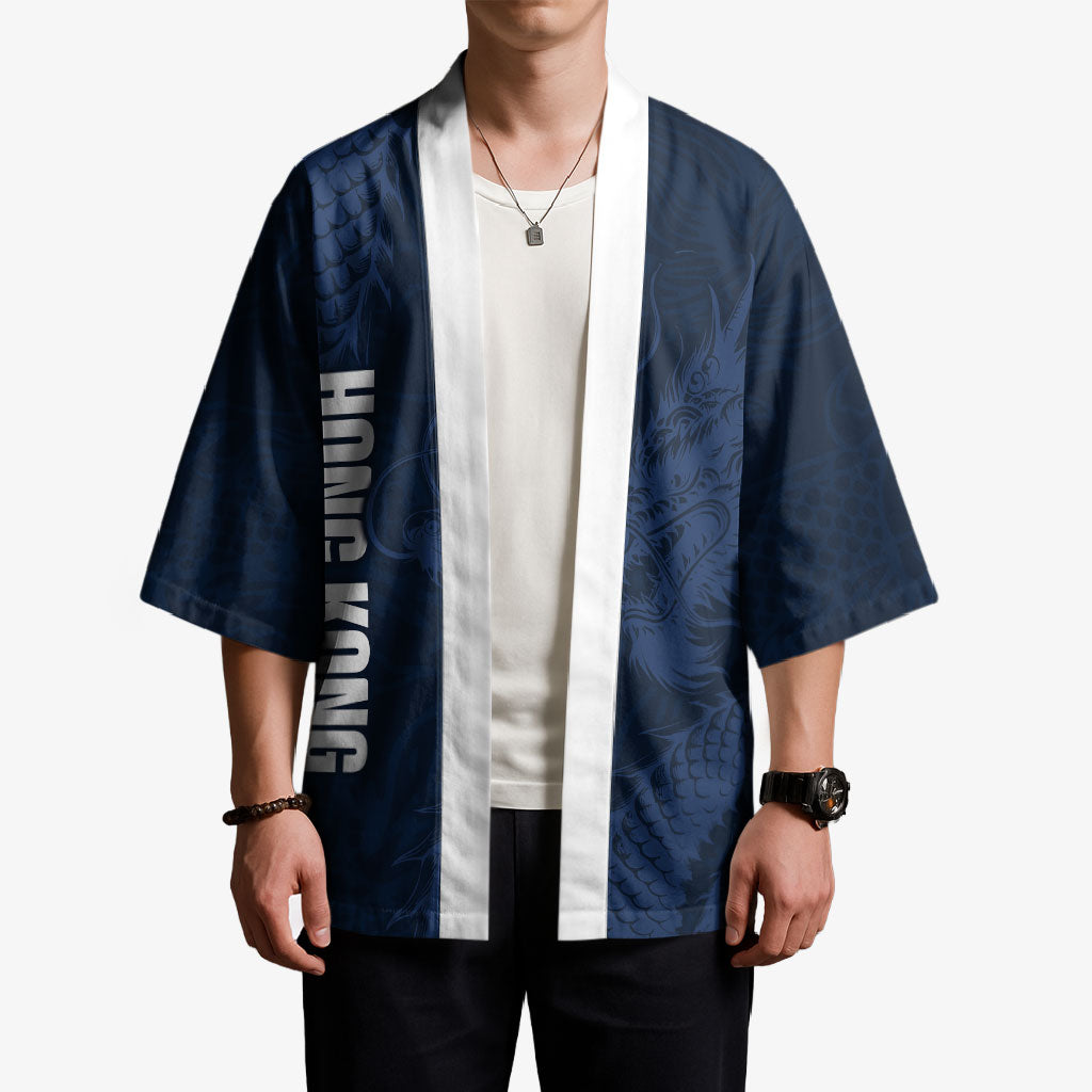 Custom Hong Kong Rugby 2026 Kimono Go Dragon Blue Version
