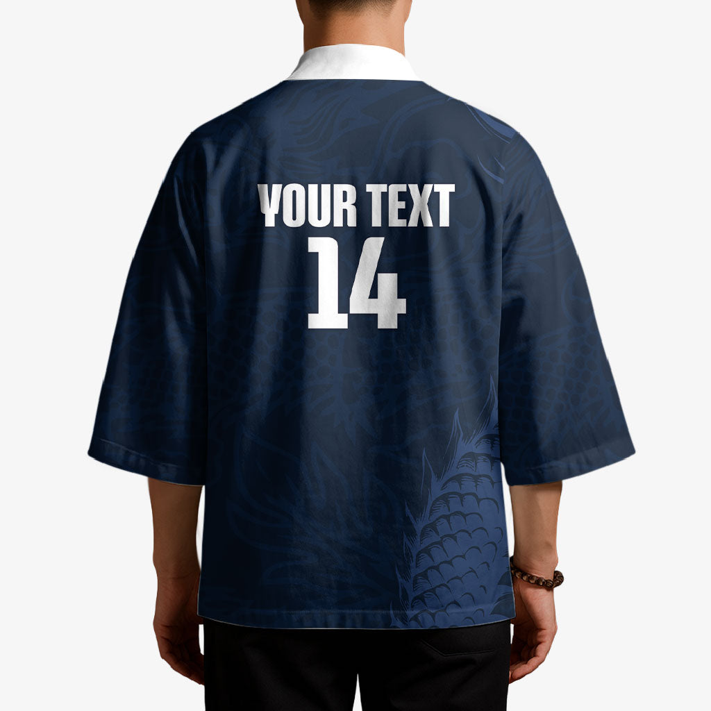 Custom Hong Kong Rugby 2026 Kimono Go Dragon Blue Version