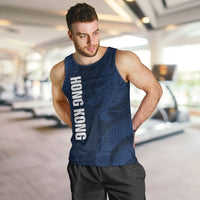 Custom Hong Kong Rugby 2026 Men Tank Top Go Dragon Blue Version