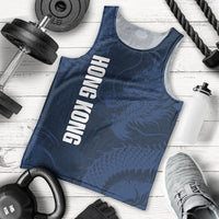 Custom Hong Kong Rugby 2026 Men Tank Top Go Dragon Blue Version