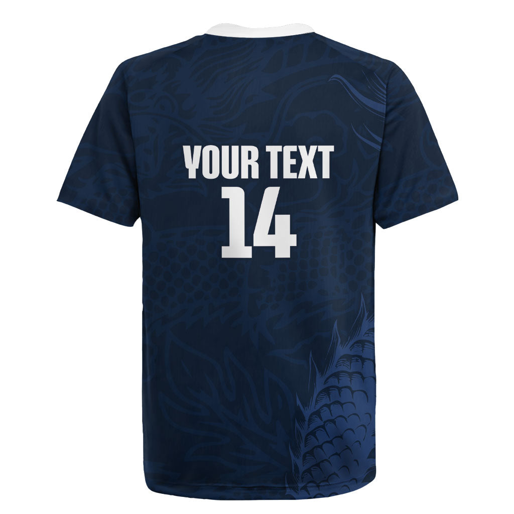 Custom Hong Kong Rugby 2026 Rugby Jersey Go Dragon Blue Version