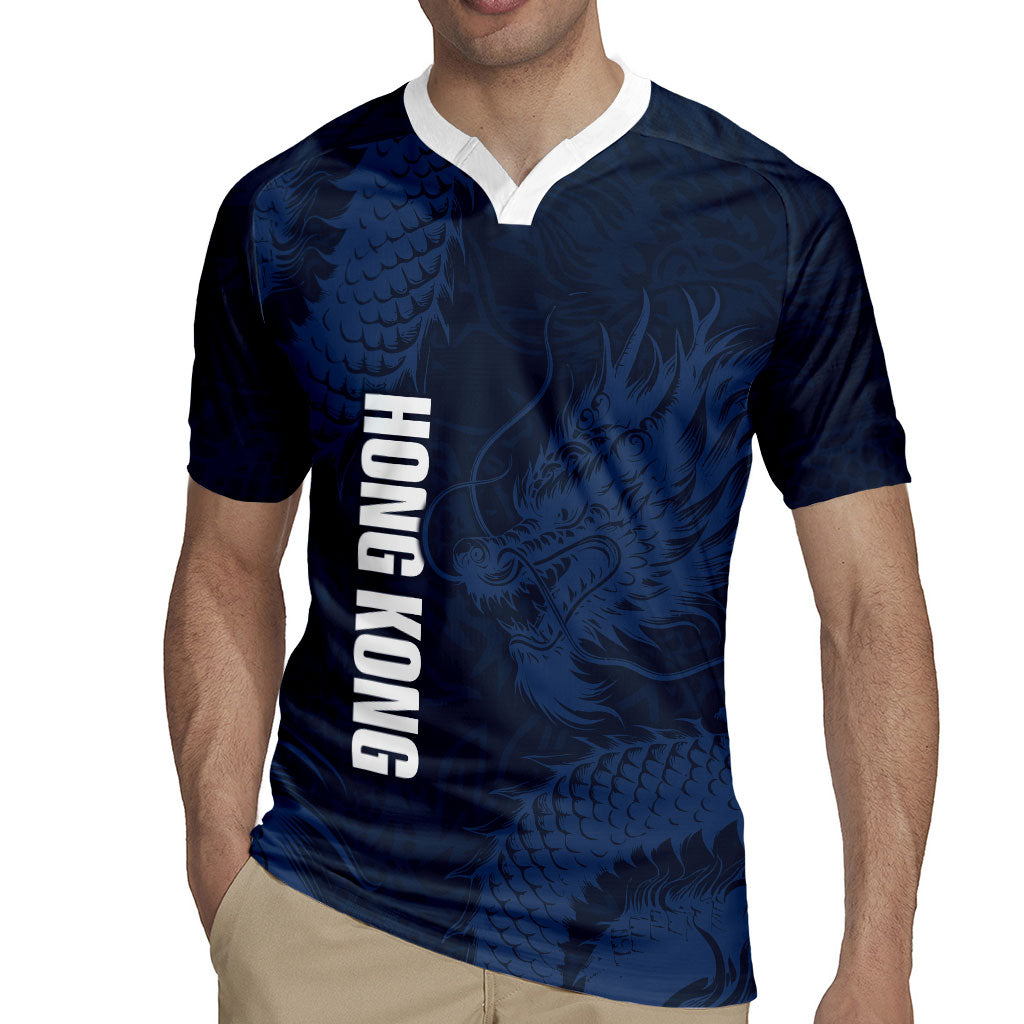 Custom Hong Kong Rugby 2026 Rugby Jersey Go Dragon Blue Version