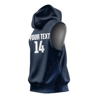 Custom Hong Kong Rugby 2026 Sleeveless Hoodie Go Dragon Blue Version
