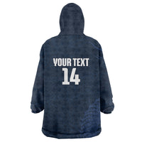 Custom Hong Kong Rugby 2026 Wearable Blanket Hoodie Go Dragon Blue Version