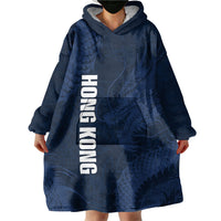 Custom Hong Kong Rugby 2026 Wearable Blanket Hoodie Go Dragon Blue Version