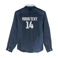 Custom Hong Kong Rugby 2026 Women Casual Shirt Go Dragon Blue Version