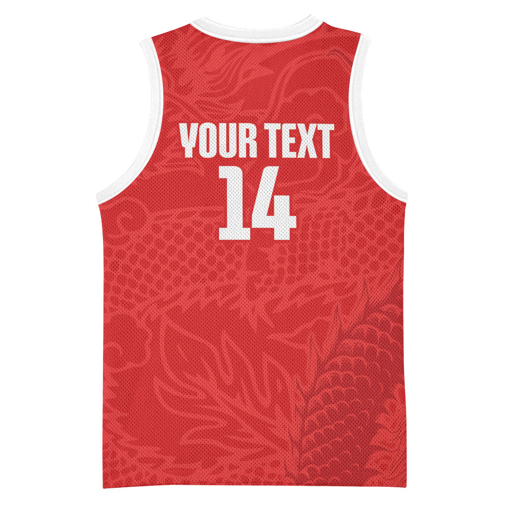 Custom Hong Kong Rugby 2026 Basketball Jersey Go Dragon Red Version