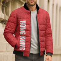 Custom Hong Kong Rugby 2026 Bomber Puffer Jacket Go Dragon Red Version