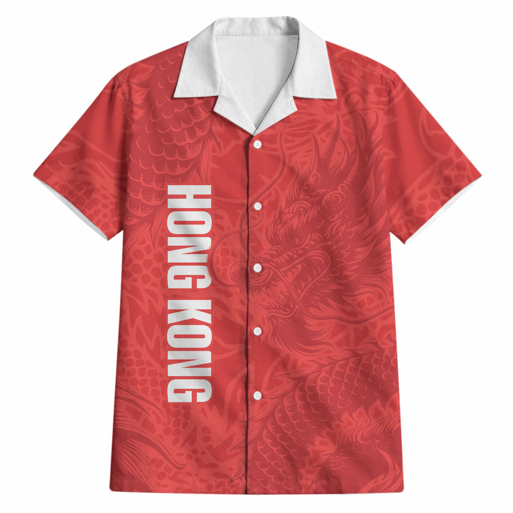 Custom Hong Kong Rugby 2026 Hawaiian Shirt Go Dragon Red Version