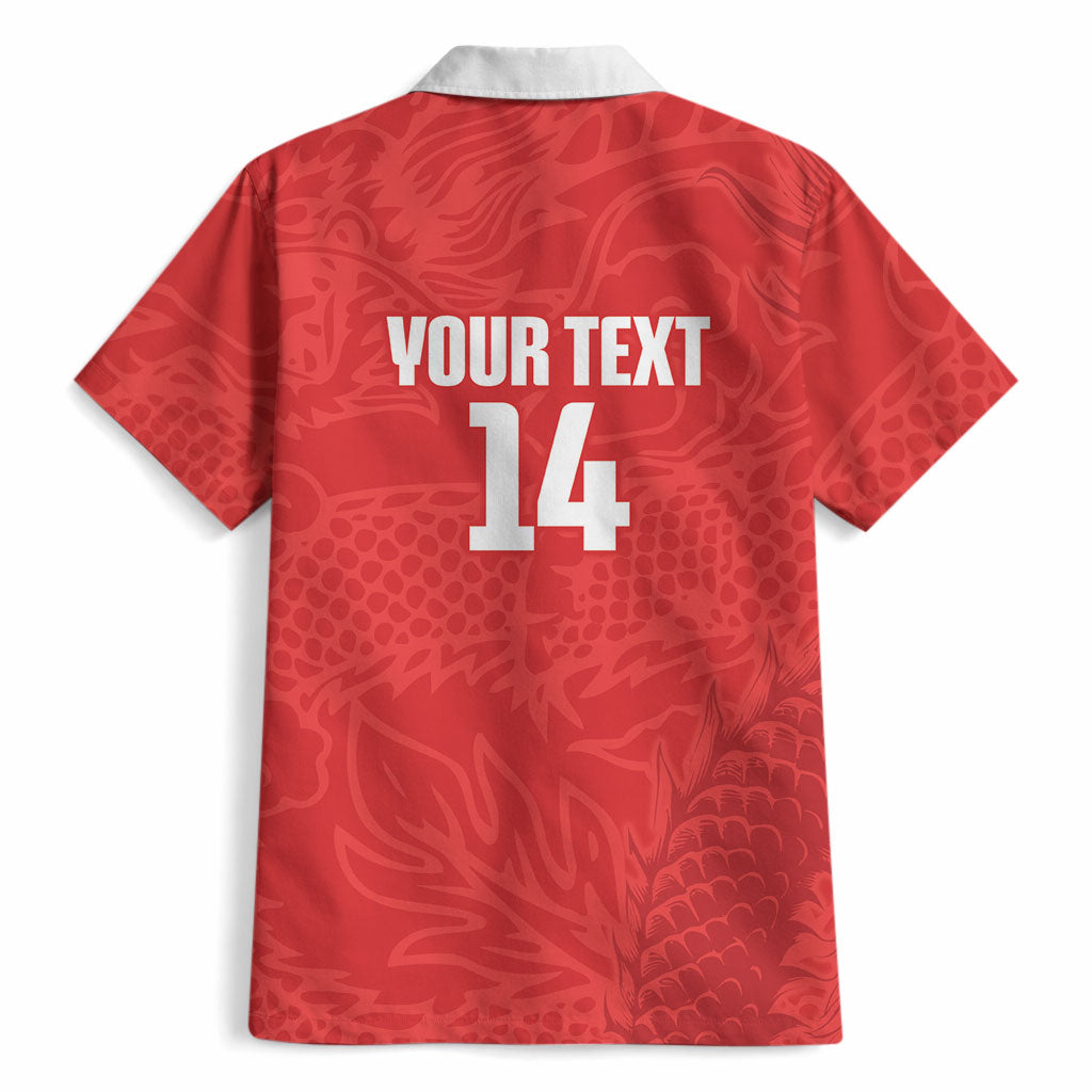 Custom Hong Kong Rugby 2026 Hawaiian Shirt Go Dragon Red Version