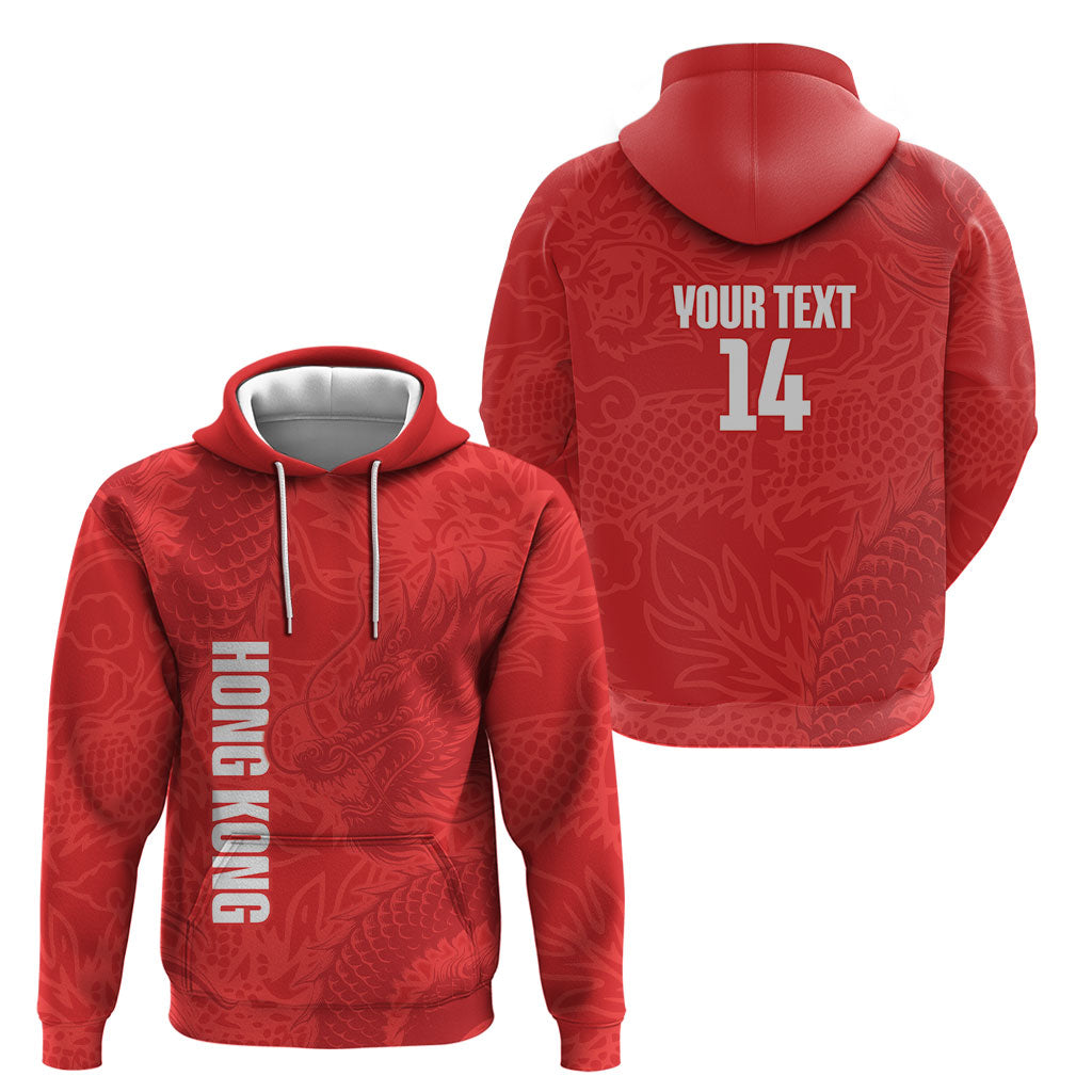 Custom Hong Kong Rugby 2026 Hoodie Go Dragon Red Version