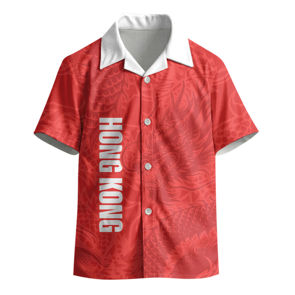 Custom Hong Kong Rugby 2026 Kid Hawaiian Shirt Go Dragon Red Version