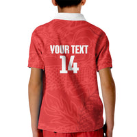 Custom Hong Kong Rugby 2026 Kid Polo Shirt Go Dragon Red Version