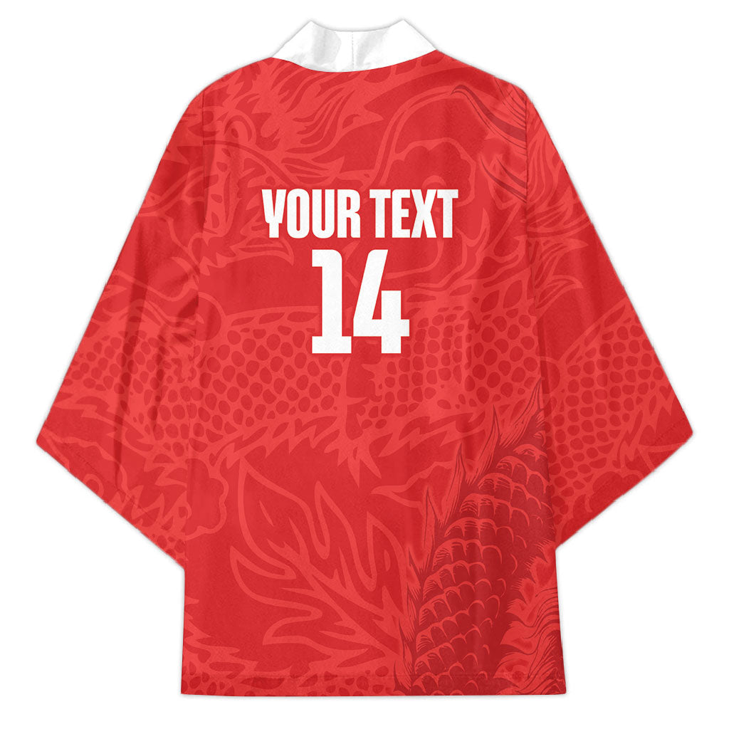 Custom Hong Kong Rugby 2026 Kimono Go Dragon Red Version