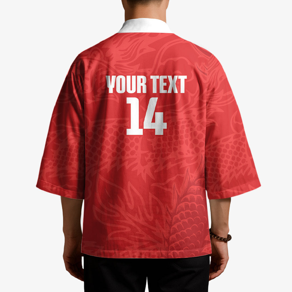 Custom Hong Kong Rugby 2026 Kimono Go Dragon Red Version
