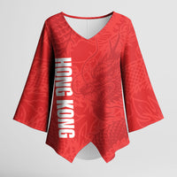 Custom Hong Kong Rugby 2026 Kimono Sleeve Blouse Go Dragon Red Version