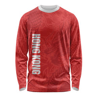 Custom Hong Kong Rugby 2026 Long Sleeve Shirt Go Dragon Red Version