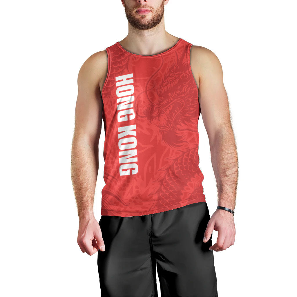 Custom Hong Kong Rugby 2026 Men Tank Top Go Dragon Red Version