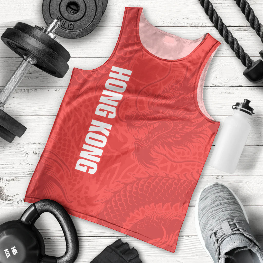 Custom Hong Kong Rugby 2026 Men Tank Top Go Dragon Red Version