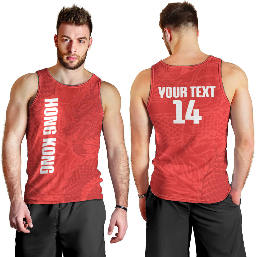 Custom Hong Kong Rugby 2026 Men Tank Top Go Dragon Red Version
