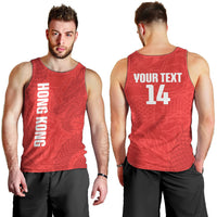 Custom Hong Kong Rugby 2026 Men Tank Top Go Dragon Red Version