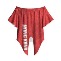 Custom Hong Kong Rugby 2026 Off Shoulder Wrap Waist Top Go Dragon Red Version