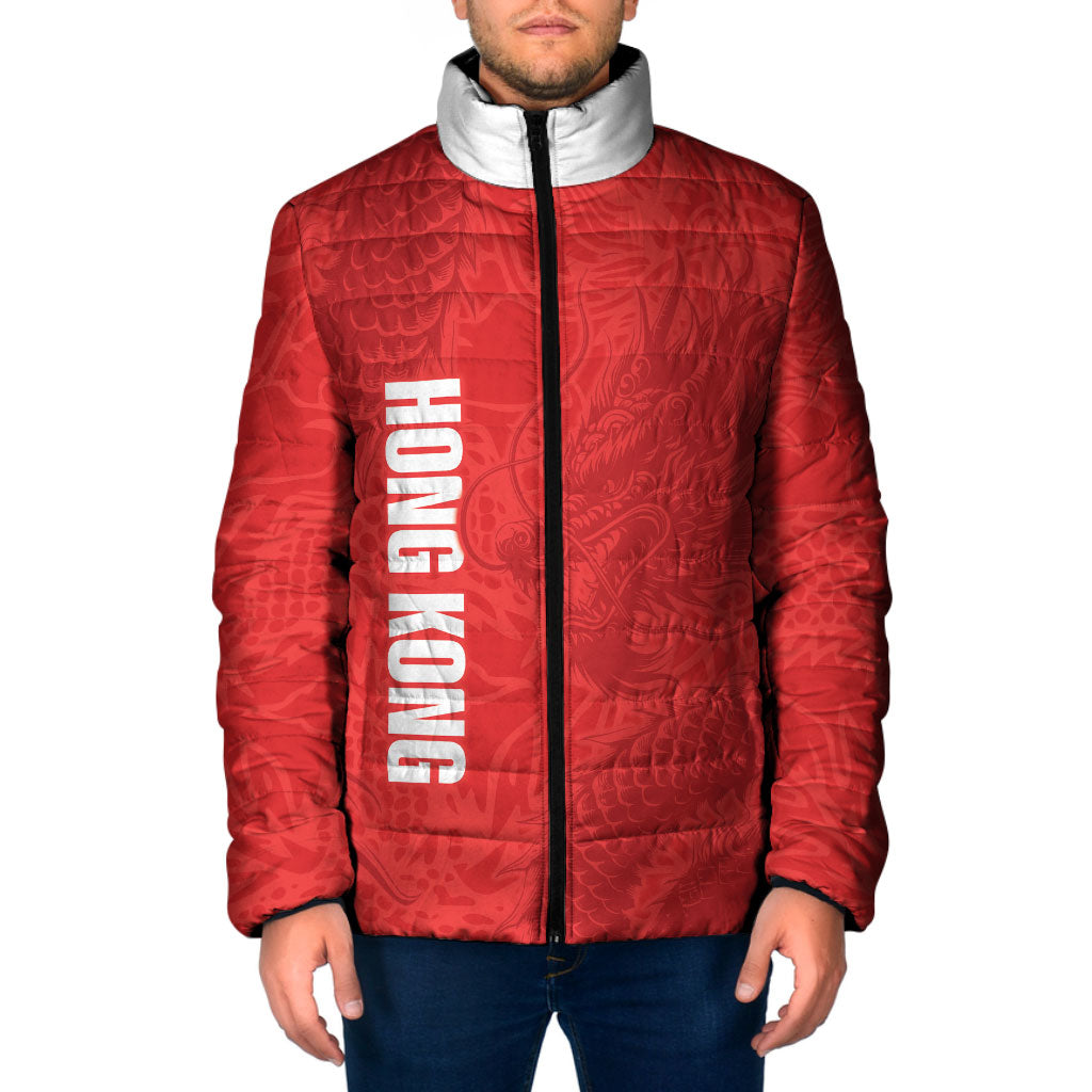 Custom Hong Kong Rugby 2026 Padded Jacket Go Dragon Red Version