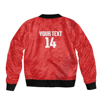 Custom Hong Kong Rugby 2026 Sleeve Zip Bomber Jacket Go Dragon Red Version