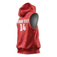 Custom Hong Kong Rugby 2026 Sleeveless Hoodie Go Dragon Red Version