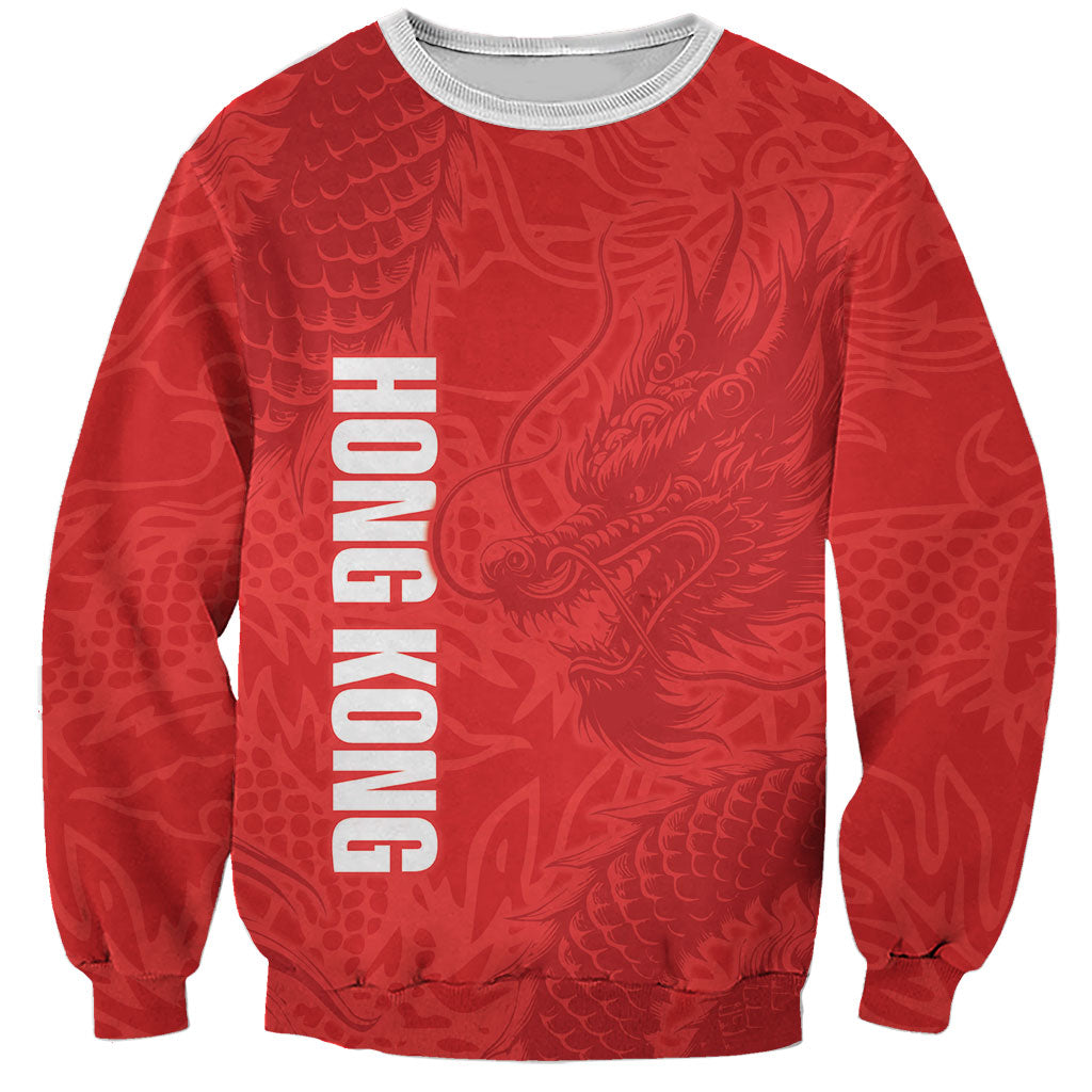 Custom Hong Kong Rugby 2026 Sweatshirt Go Dragon Red Version