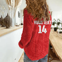 Custom Hong Kong Rugby 2026 Women Casual Shirt Go Dragon Red Version