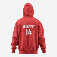 Custom Hong Kong Rugby 2026 Zip Hoodie Go Dragon Red Version