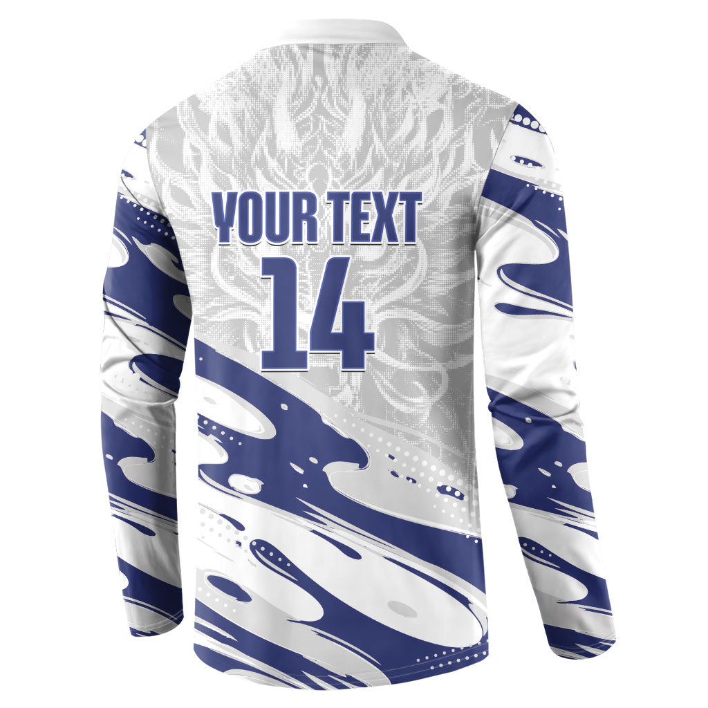 Custom Hong Kong Rugby 2026 Button Sweatshirt Go Dragon White Version