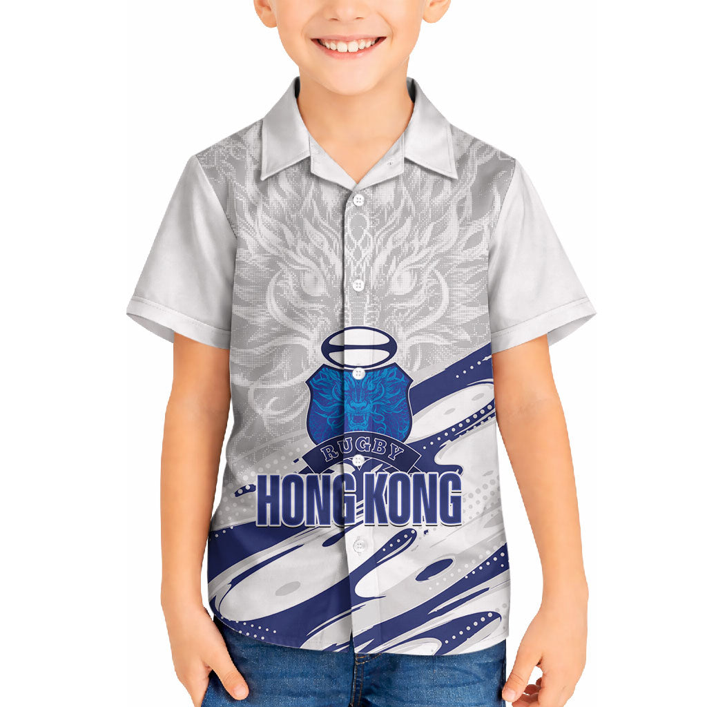 Custom Hong Kong Rugby 2026 Hawaiian Shirt Go Dragon White Version