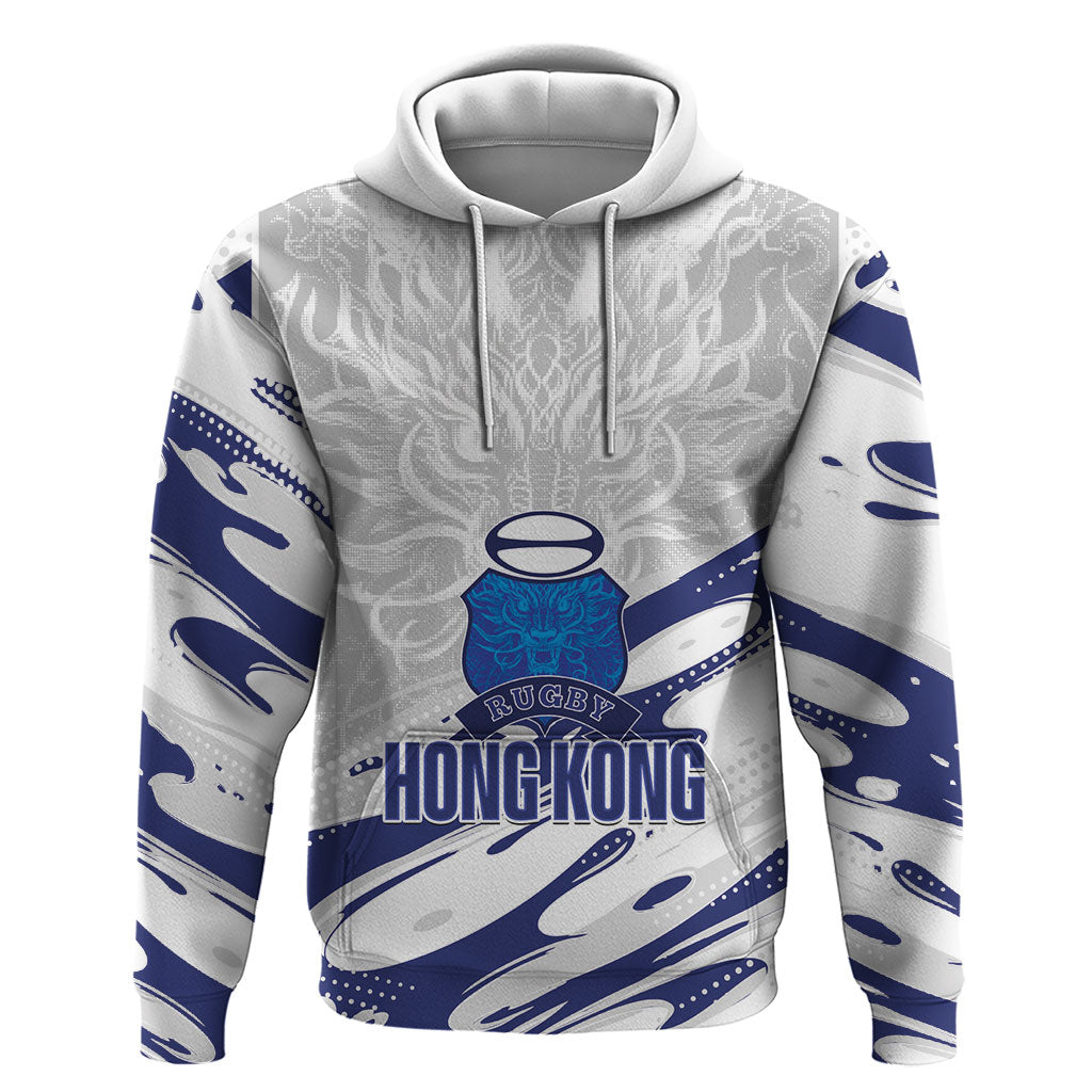 Custom Hong Kong Rugby 2026 Hoodie Go Dragon White Version