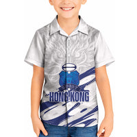 Custom Hong Kong Rugby 2026 Kid Hawaiian Shirt Go Dragon White Version