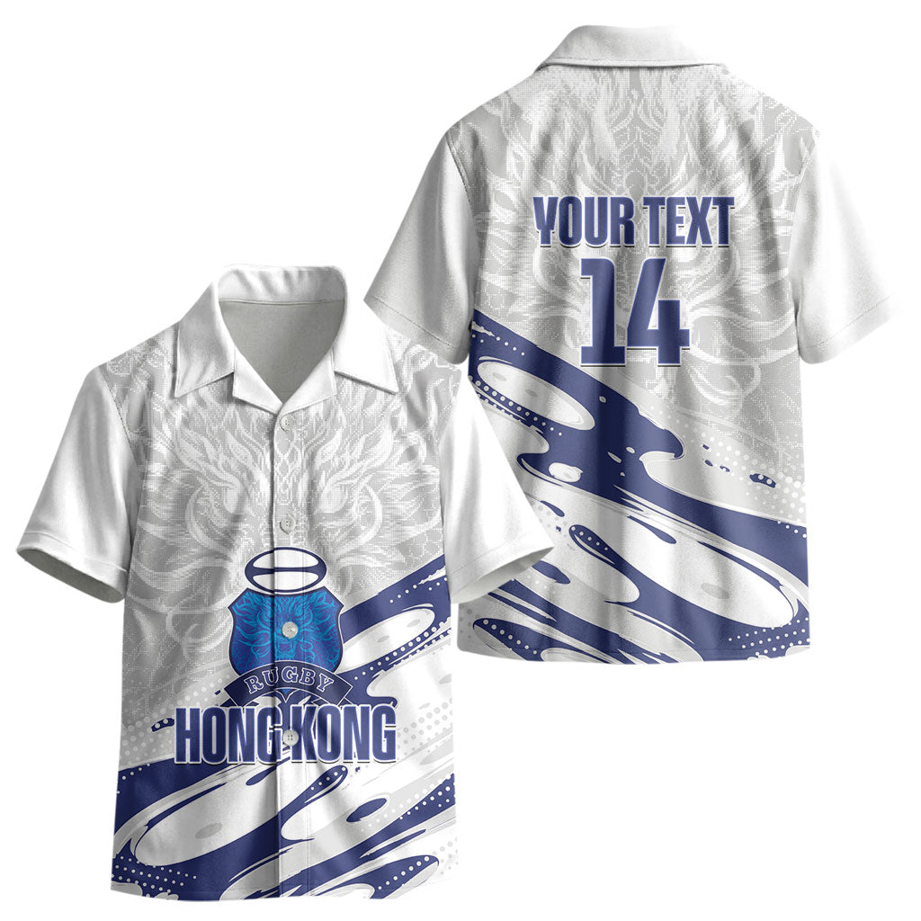 Custom Hong Kong Rugby 2026 Kid Hawaiian Shirt Go Dragon White Version