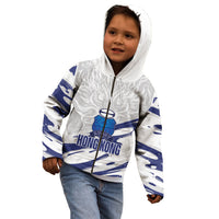 Custom Hong Kong Rugby 2026 Kid Hoodie Go Dragon White Version