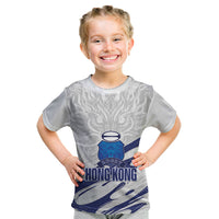 Custom Hong Kong Rugby 2026 Kid T Shirt Go Dragon White Version