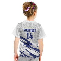 Custom Hong Kong Rugby 2026 Kid T Shirt Go Dragon White Version