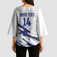 Custom Hong Kong Rugby 2026 Kimono Sleeve Blouse Go Dragon White Version