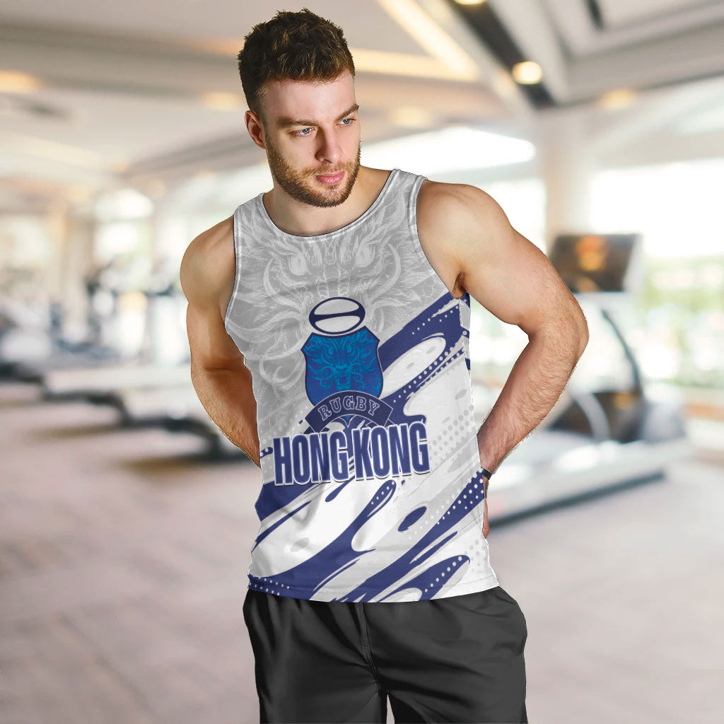 Custom Hong Kong Rugby 2026 Men Tank Top Go Dragon White Version