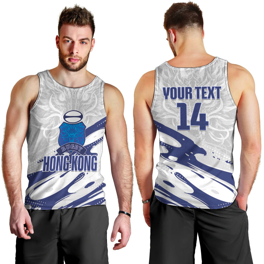 Custom Hong Kong Rugby 2026 Men Tank Top Go Dragon White Version
